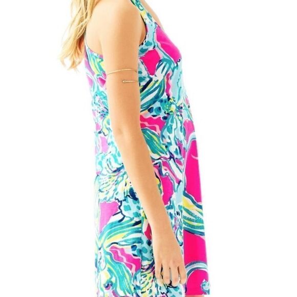 Lilly Pulitzer Melle Trapeze Dress Magenta Hottie Size XXS - Picture 3 of 10